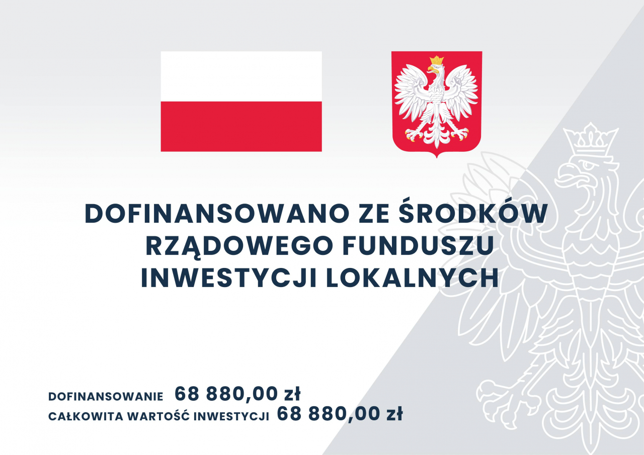 Tablica informacyjna Zakup i dostawa fabrycznie nowej układarki do poboczy